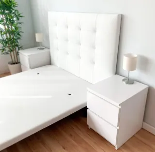 Cabecero París Piel Sintética Blanco