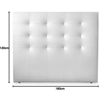 Cabecero París Piel Sintética Blanco