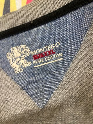 Maglioncino uomo Montego puro cotone grigio