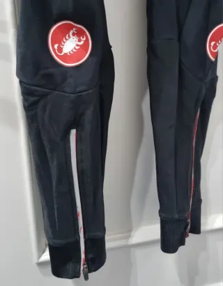 Culote Largo CASTELLI Rosso Corsa Negro. Talla XL.