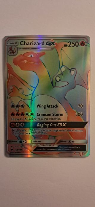Charizard GX Carta Pokémon Rainbow Rare