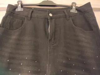 Jeans neri con strass tg. XL