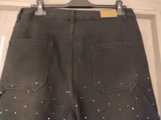 Jeans neri con strass tg. XL