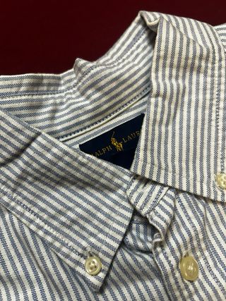 Camisa Polo Ralph Lauren Rayas Azul Blanco