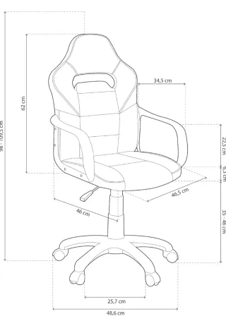 Silla Gamer Duehome Blanca y Negra