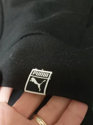 Sudadera Puma Negra y Blanca Talla XS