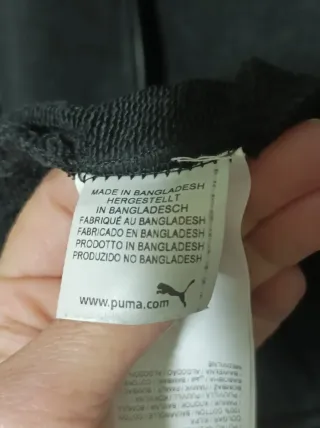 Sudadera Puma Negra y Blanca Talla XS