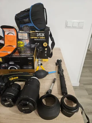 Kit Cámara Nikon D5300 + 2 Objetivos + Accesorios