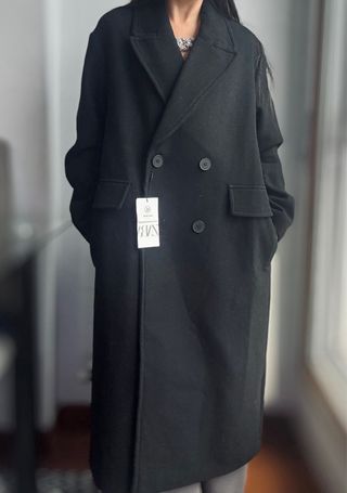 Abrigo largo lana Zara