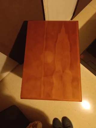 Mesilla de noche provenzal de madera