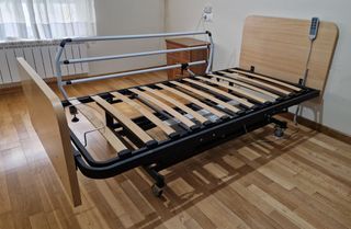 Cama Geriátrica Eléctrica con Carro Elevador