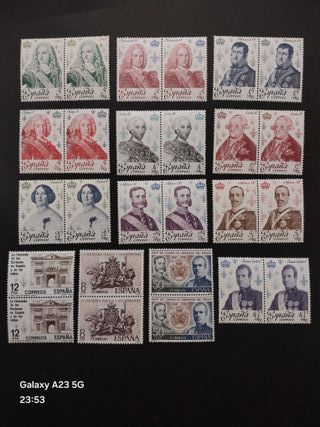 Sellos Casa Borbón Reyes España sin fijasello