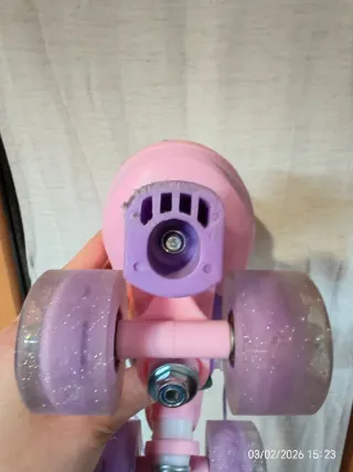 Patines 4 Ruedas Niña Rosa y Morado Usados un rato