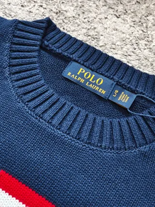 Jersey Polo Ralph Lauren, azul marino. Talla L.