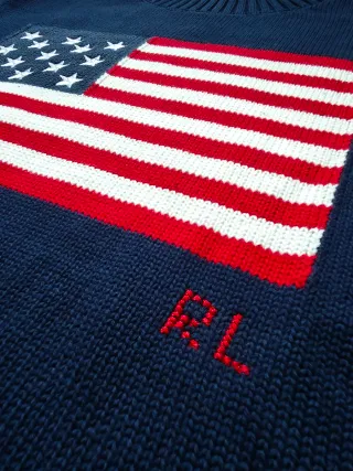 Jersey Polo Ralph Lauren, azul marino. Talla L.