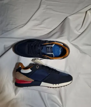 Zapatillas Pepe Jeans Hombre Azul/Rojo