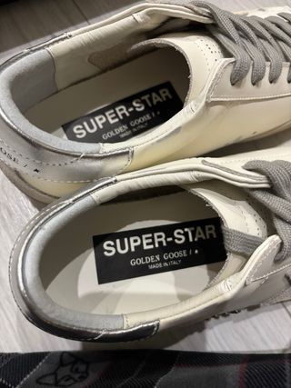 Golden Goose Sapatos Cinza e Branco