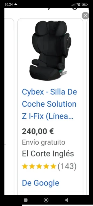 Silla de coche  Cybex Isofix platinium Grupo 2-3