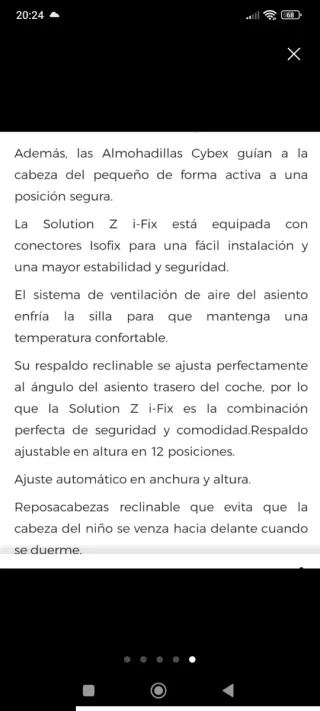 Silla de coche  Cybex Isofix platinium Grupo 2-3