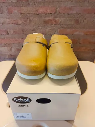 Zuecos Scholl marrones con pelo