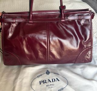Bolso Prada Burdeos Grande Auténtico