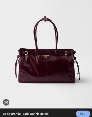 Bolso Prada Burdeos Grande Auténtico