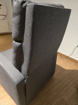 Sillón relax gris tela