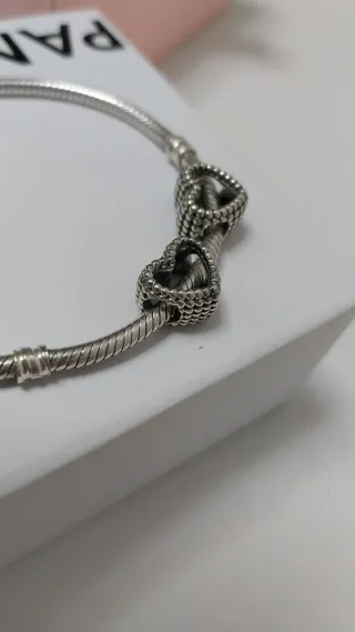 Lote 2 charms Pandora Corazones.