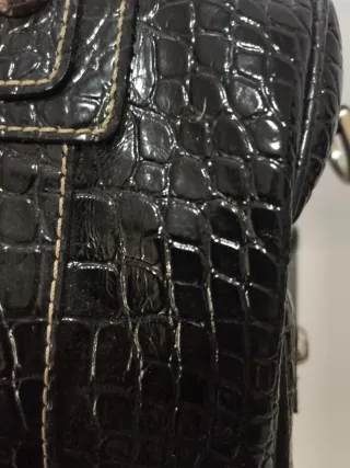 Bolso Guess Negro Cocodrilo