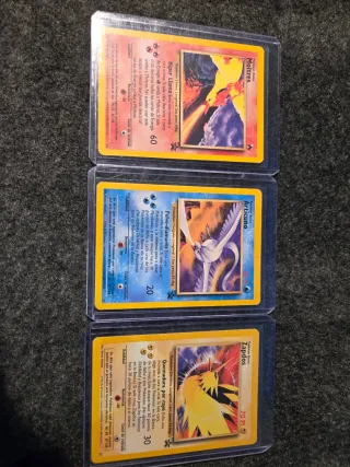 Cartas Pokémon Moltres, Articuno, Zapdos Retro 98