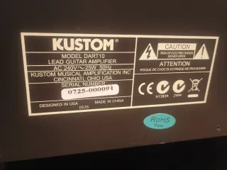 Amplificador Kustom Dart 10 Negro