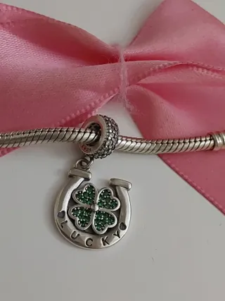 Charm Trébol Suerte Plata S925