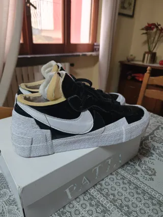 Nike Blazer Low x Sacai Nero Bianco
