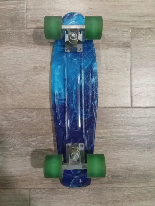 Mini monopatín (penny) azul