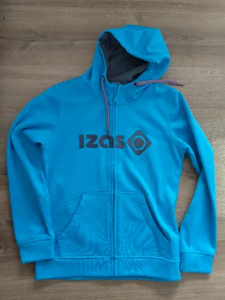 Sudadera Izas Mujer Azul con Cremallera y Capucha