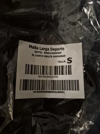 Mallas de deporte negras con bandera de España