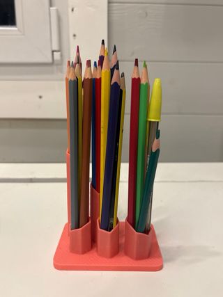 Organizador de escritorio hexagonal azul