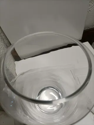 Jarrón Cristal Grande Vintage Transparente