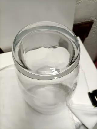 Jarrón Cristal Grande Vintage Transparente