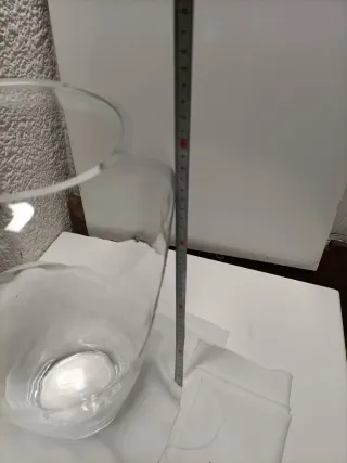 Jarrón Cristal Grande Vintage Transparente