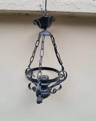 Lampadario ferro battuto vintage