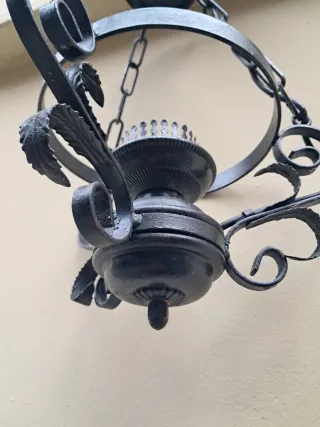 Lampadario ferro battuto vintage