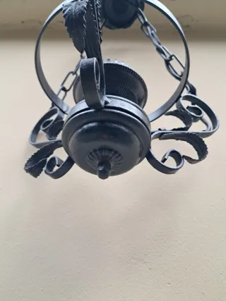 Lampadario ferro battuto vintage