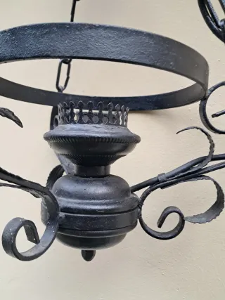 Lampadario ferro battuto vintage