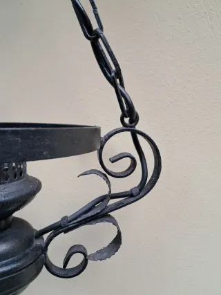 Lampadario ferro battuto vintage