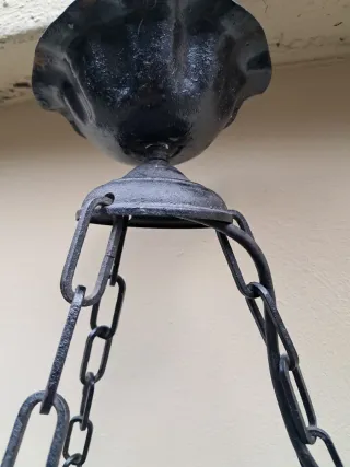 Lampadario ferro battuto vintage