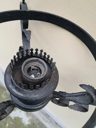 Lampadario ferro battuto vintage