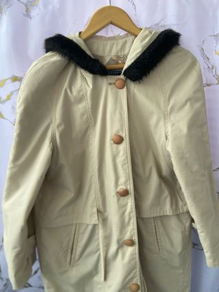 Gabardina Beige Vintage Talla L/XL