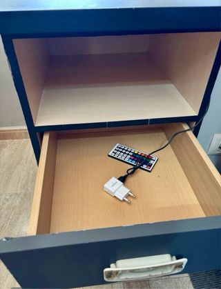 Escritorio curvo madera negro