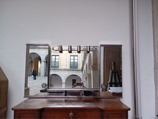 Mueble baño acero inoxidable y madera